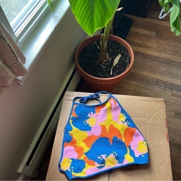 Zara MULTICOLOR HALTER TOP (M) - Picture 8 of 17